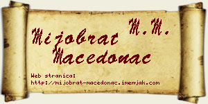 Mijobrat Macedonac vizit kartica